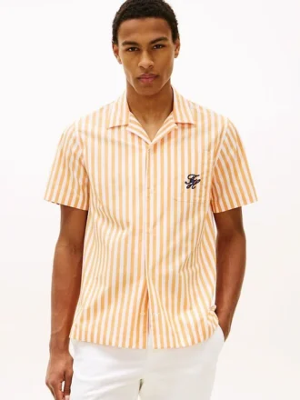 Camicia da campeggio a righe effetto carta
