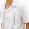 Camicia da campeggio a righe in tessuto dobby, vestibilità regolare