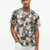 Camicia da campo a fiori tropicali, vestibilità regolare Camicia da campo a fiori tropicali, vestibilità regolare