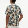 Camicia da campo a fiori tropicali, vestibilità regolare Camicia da campo a fiori tropicali, vestibilità regolare