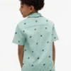 Camicia da campo a righe con logo monogramma per bambini Camicia da campo a righe con logo monogramma per bambini