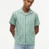 Camicia da campo a righe in misto cotone e lino Camicia da campo a righe in misto cotone e lino