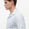 Camicia da campo a righe in misto cotone e lino Camicia da campo a righe in misto cotone e lino