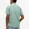 Camicia da campo a righe in misto cotone e lino Camicia da campo a righe in misto cotone e lino