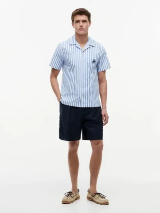 Camicia da campo a righe Paper-Touch