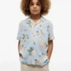 Camicia da campo con stampa floreale per bambini