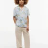 Camicia da campo con stampa floreale per bambini
