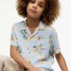 Camicia da campo con stampa floreale per bambini
