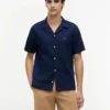 Camicia da campo in cotone e lino dalla vestibilità regolare Camicia da campo in cotone e lino dalla vestibilità regolare