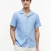 Camicia da campo in cotone e lino dalla vestibilità regolare Camicia da campo in cotone e lino dalla vestibilità regolare