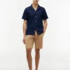 Camicia da campo in cotone e lino dalla vestibilità regolare Camicia da campo in cotone e lino dalla vestibilità regolare