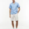 Camicia da campo in cotone e lino dalla vestibilità regolare Camicia da campo in cotone e lino dalla vestibilità regolare