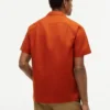 Camicia da campo in cotone e lino dalla vestibilità regolare Camicia da campo in cotone e lino dalla vestibilità regolare