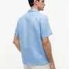 Camicia da campo in cotone e lino dalla vestibilità regolare Camicia da campo in cotone e lino dalla vestibilità regolare