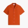 Camicia da campo in cotone e lino dalla vestibilità regolare Camicia da campo in cotone e lino dalla vestibilità regolare