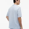 Camicia da notte a maniche corte in seersucker
