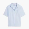 Camicia da notte a maniche corte in seersucker