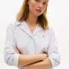 Camicia da notte a righe in seersucker
