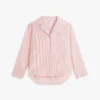Camicia da notte a righe in seersucker