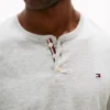 Camicia da notte Henley in jersey scamosciato Camicia da notte Henley in jersey scamosciato