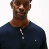 Camicia da notte Henley in jersey scamosciato Camicia da notte Henley in jersey scamosciato