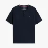 Camicia da notte Henley in jersey scamosciato Camicia da notte Henley in jersey scamosciato