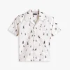 Camicia elasticizzata con stampa all-over a tema velico per bambini