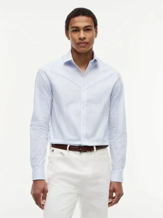 Camicia elegante a righe THFlex dalla vestibilità slim