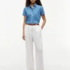 Camicia in chambray con maniche a sbuffo Camicia in chambray con maniche a sbuffo