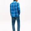 Camicia in cotone fiammato a quadri dal taglio morbido Camicia in cotone fiammato a quadri dal taglio morbido