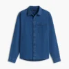 Camicia in denim waffle tinta indaco Camicia in denim waffle tinta indaco