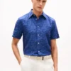 Camicia in jacquard con stampa di palme Camicia in jacquard con stampa di palme