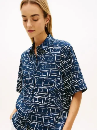 Camicia in lino a maniche corte