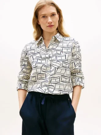 Camicia in lino a maniche lunghe