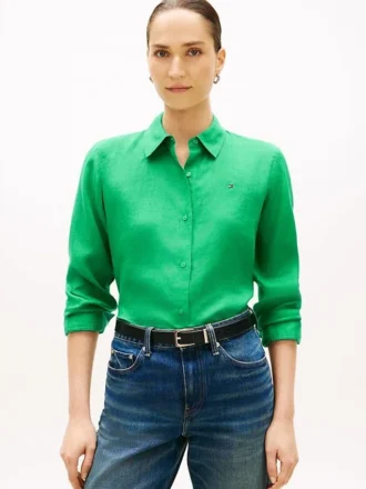 Camicia in lino a maniche lunghe