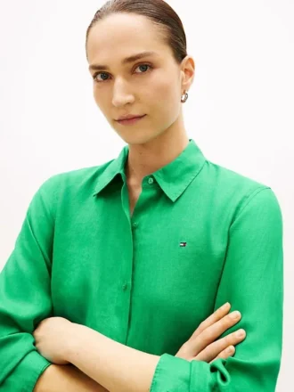 Camicia in lino a maniche lunghe