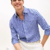Camicia in lino a quadretti, vestibilità regolare Camicia in lino a quadretti, vestibilità regolare