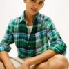 Camicia in lino a quadri Madras dalla vestibilità regolare Camicia in lino a quadri Madras dalla vestibilità regolare