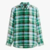 Camicia in lino a quadri Madras dalla vestibilità regolare Camicia in lino a quadri Madras dalla vestibilità regolare