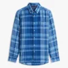 Camicia in lino a quadri Madras dalla vestibilità regolare Camicia in lino a quadri Madras dalla vestibilità regolare
