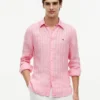 Camicia in lino a righe dal taglio regolare Camicia in lino a righe dal taglio regolare