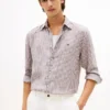 Camicia in lino a righe dal taglio regolare Camicia in lino a righe dal taglio regolare