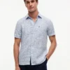 Camicia in lino con stampa velisti, vestibilità regolare Camicia in lino con stampa velisti, vestibilità regolare