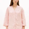 Camicia in lino senza colletto