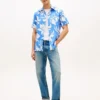 Camicia in misto cotone e lino con stampa tropicale Camicia in misto cotone e lino con stampa tropicale