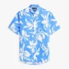 Camicia in misto cotone e lino con stampa tropicale Camicia in misto cotone e lino con stampa tropicale