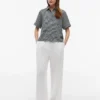 Camicia in misto lino a quadretti Camicia in misto lino a quadretti