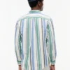 Camicia in misto lino a righe larghe Camicia in misto lino a righe larghe