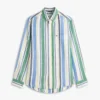 Camicia in misto lino a righe larghe Camicia in misto lino a righe larghe