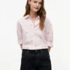 Camicia in misto lino con monogramma su tutta la superficie Camicia in misto lino con monogramma su tutta la superficie